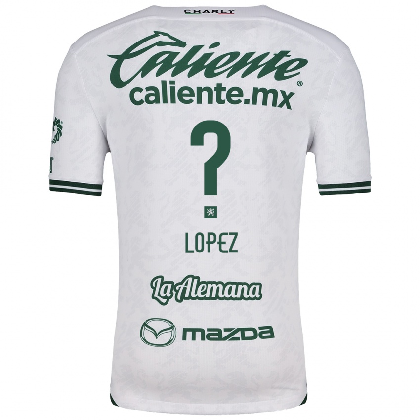 Niño Camiseta Nicolás López #0 Blanco Verde 2ª Equipación 2024/25 La Camisa