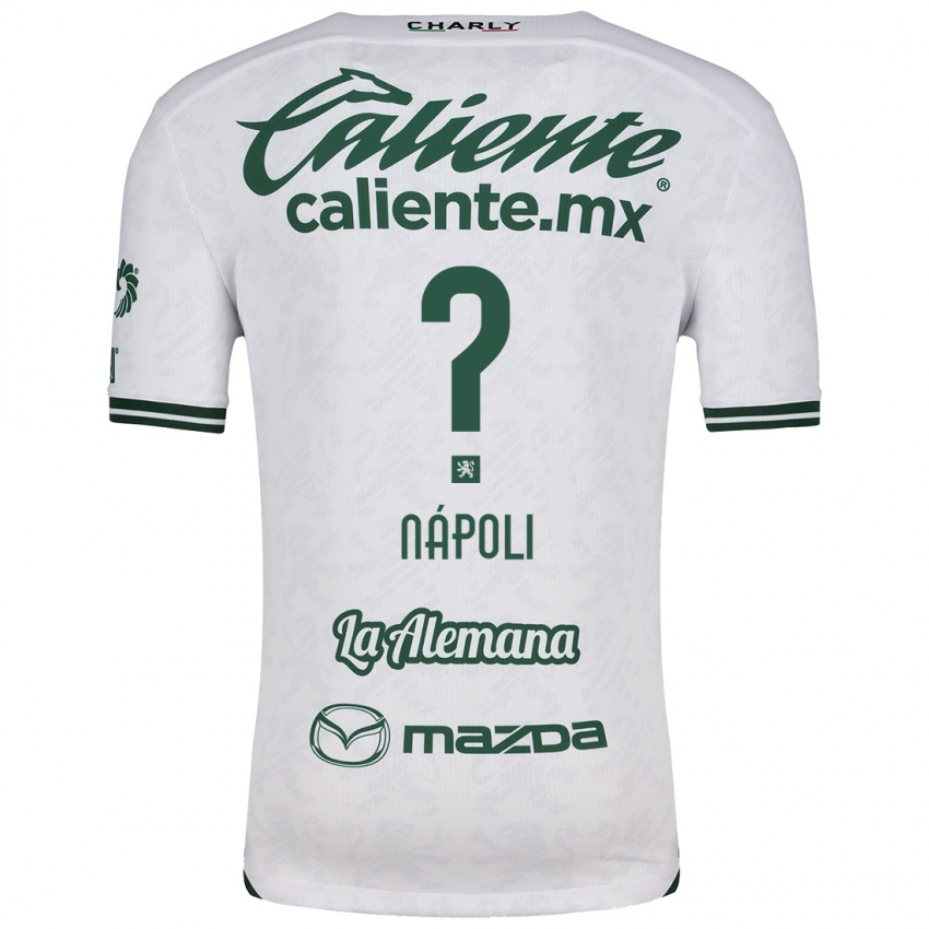 Niño Camiseta Gonzalo Nápoli #0 Blanco Verde 2ª Equipación 2024/25 La Camisa