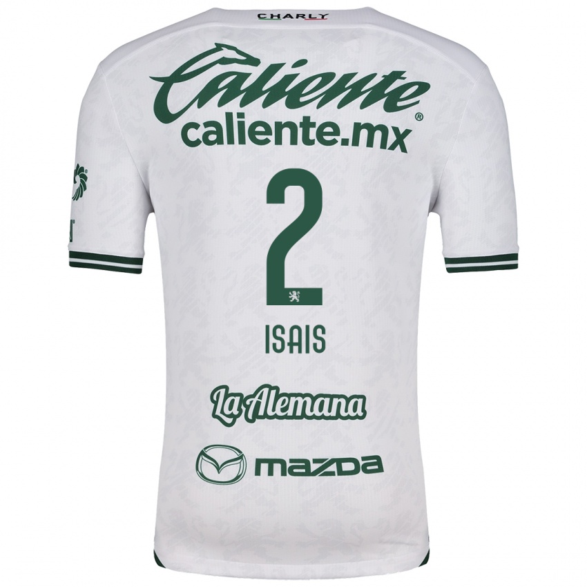 Niño Camiseta Mauricio Isaís #2 Blanco Verde 2ª Equipación 2024/25 La Camisa