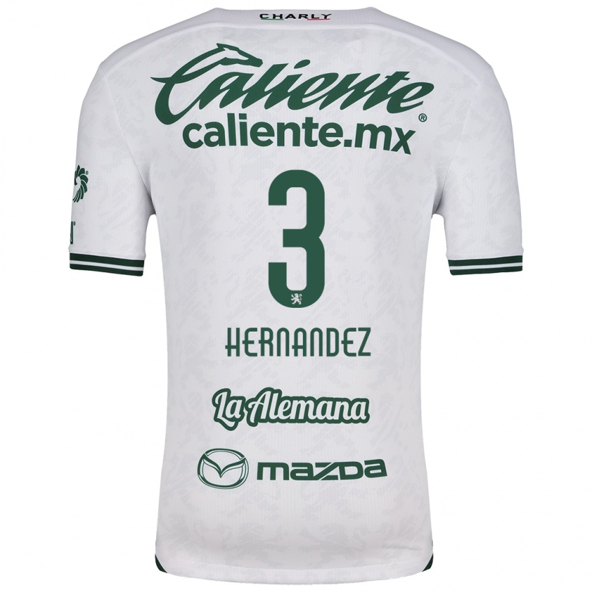 Niño Camiseta Pedro Hernández #3 Blanco Verde 2ª Equipación 2024/25 La Camisa