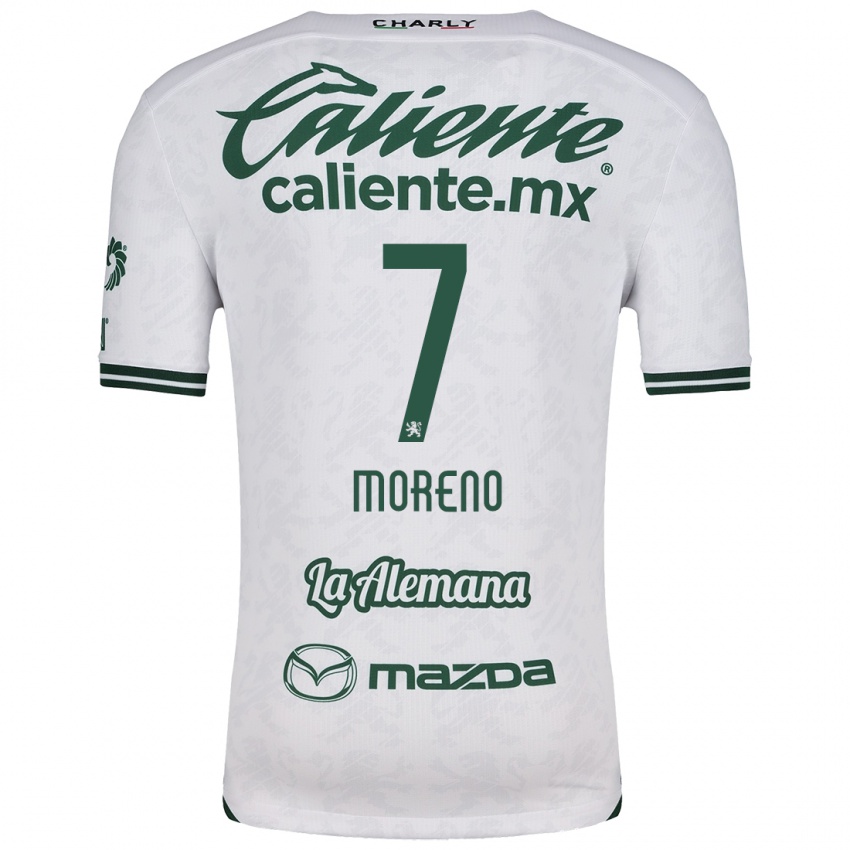 Niño Camiseta Iván Moreno #7 Blanco Verde 2ª Equipación 2024/25 La Camisa