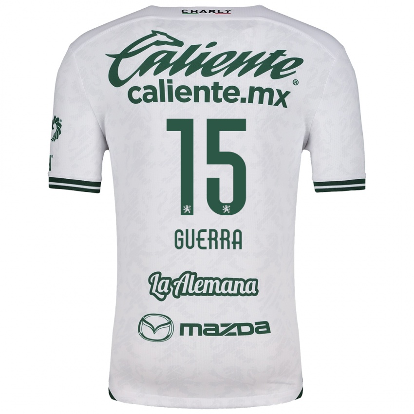 Niño Camiseta Edgar Guerra #15 Blanco Verde 2ª Equipación 2024/25 La Camisa