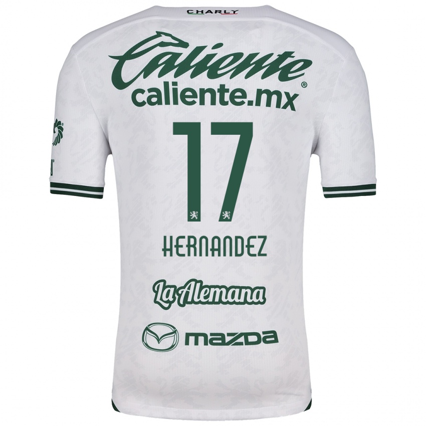 Niño Camiseta Daniel Hernández #17 Blanco Verde 2ª Equipación 2024/25 La Camisa