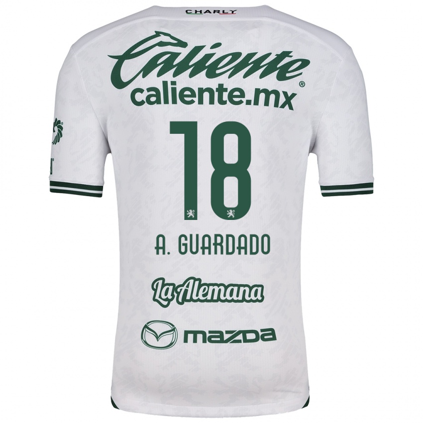 Niño Camiseta Andrés Guardado #18 Blanco Verde 2ª Equipación 2024/25 La Camisa