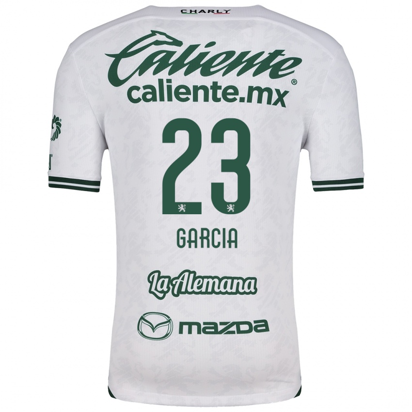 Niño Camiseta Óscar García #23 Blanco Verde 2ª Equipación 2024/25 La Camisa