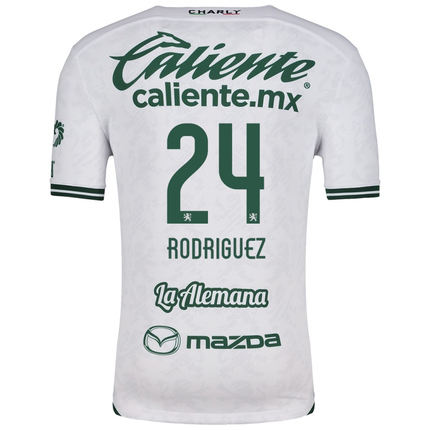 Niño Camiseta Osvaldo Rodríguez #24 Blanco Verde 2ª Equipación 2024/25 La Camisa