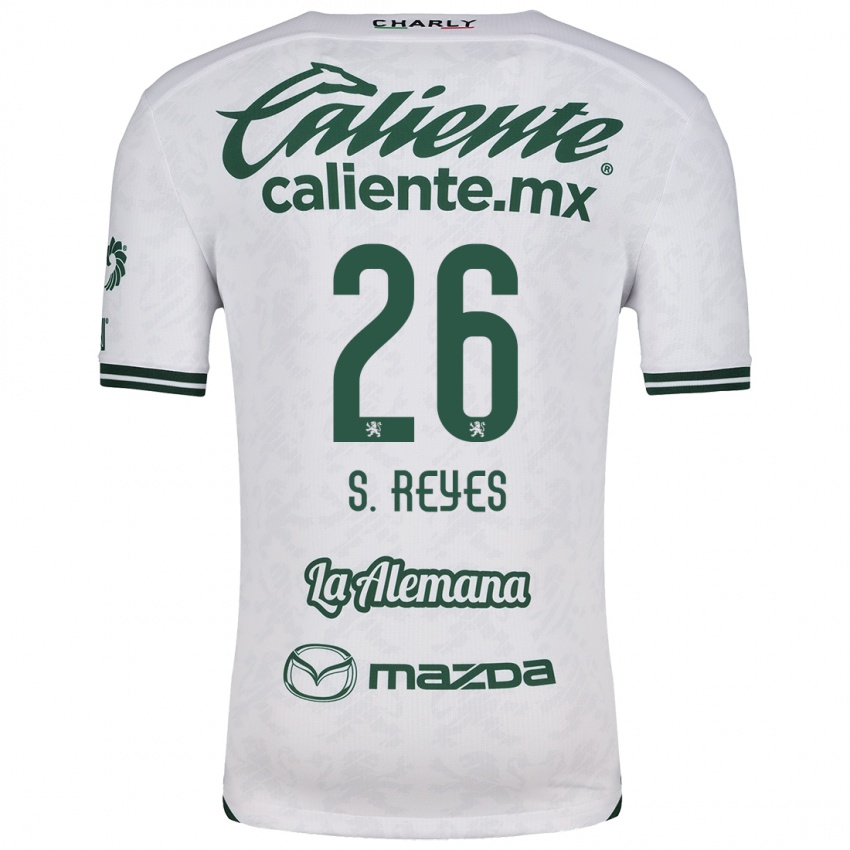 Niño Camiseta Salvador Reyes #26 Blanco Verde 2ª Equipación 2024/25 La Camisa