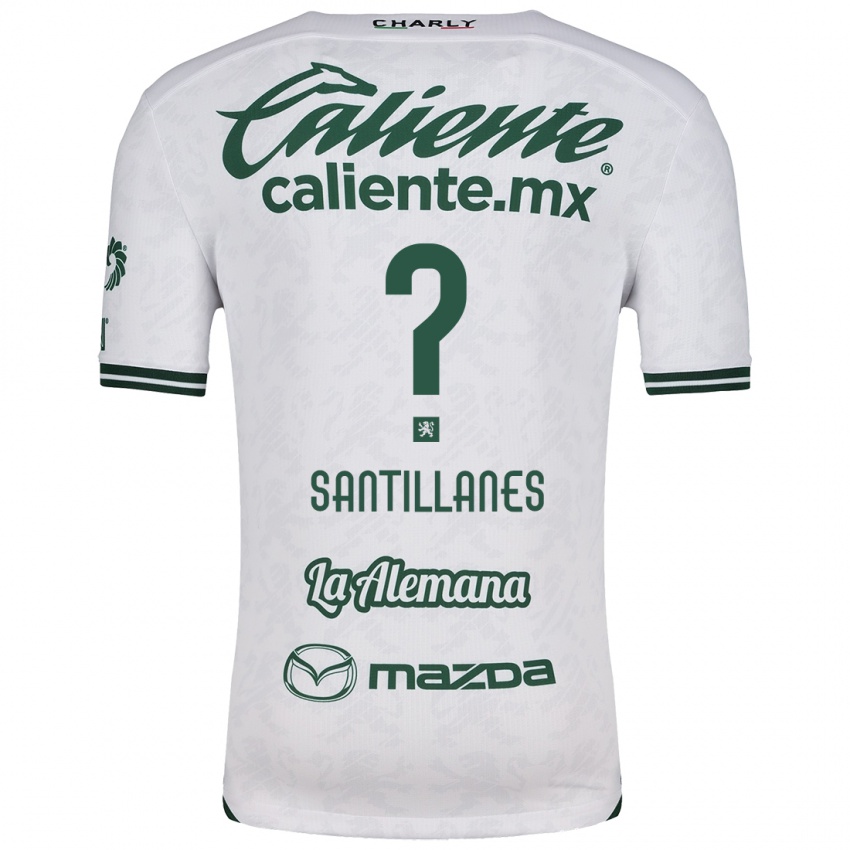 Niño Camiseta Antonio Santillanes #0 Blanco Verde 2ª Equipación 2024/25 La Camisa