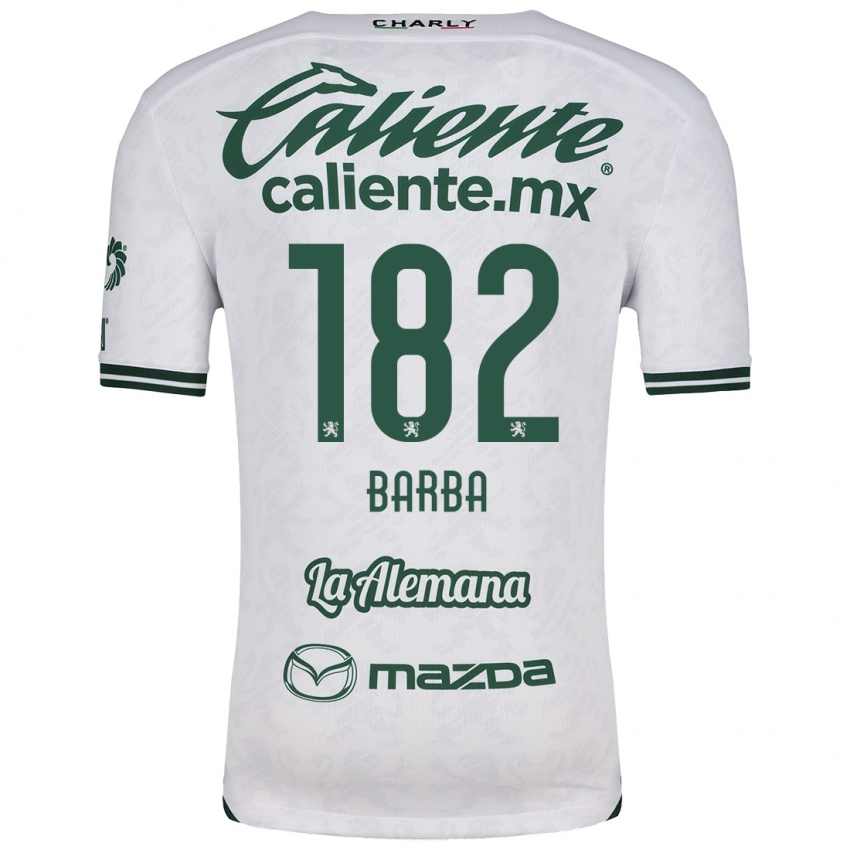 Niño Camiseta Austin Barba #182 Blanco Verde 2ª Equipación 2024/25 La Camisa