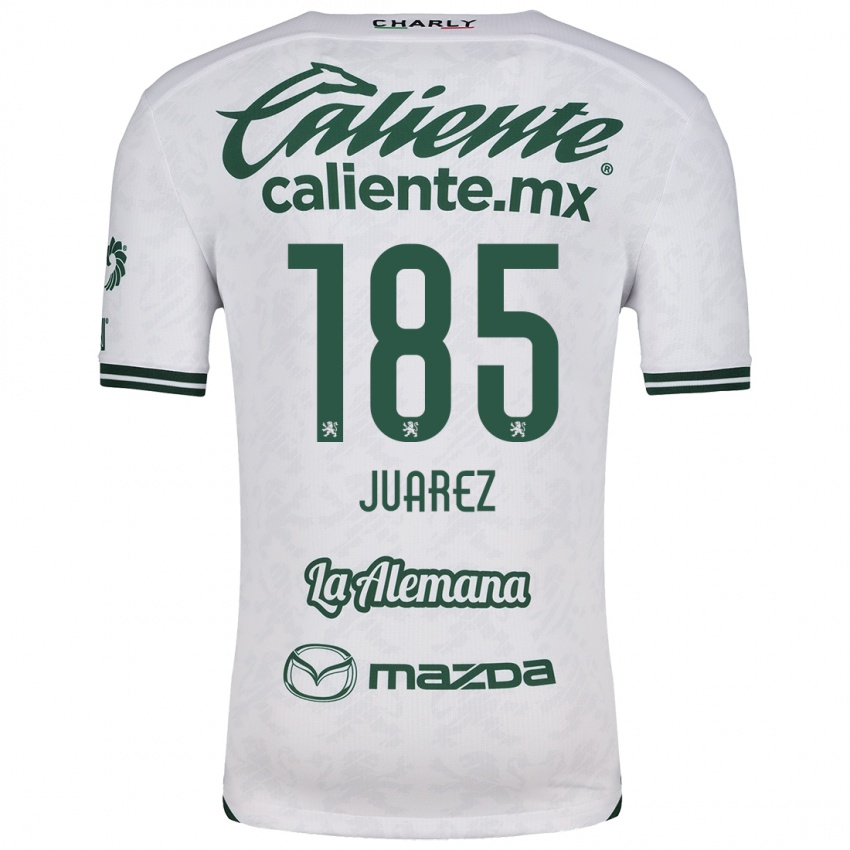 Niño Camiseta Moisés Juárez #185 Blanco Verde 2ª Equipación 2024/25 La Camisa