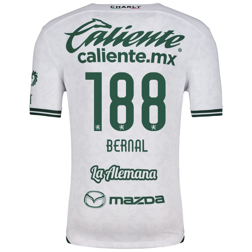 Niño Camiseta Juan Bernal #188 Blanco Verde 2ª Equipación 2024/25 La Camisa