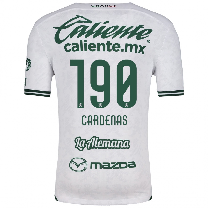 Niño Camiseta Emilio Cárdenas #190 Blanco Verde 2ª Equipación 2024/25 La Camisa