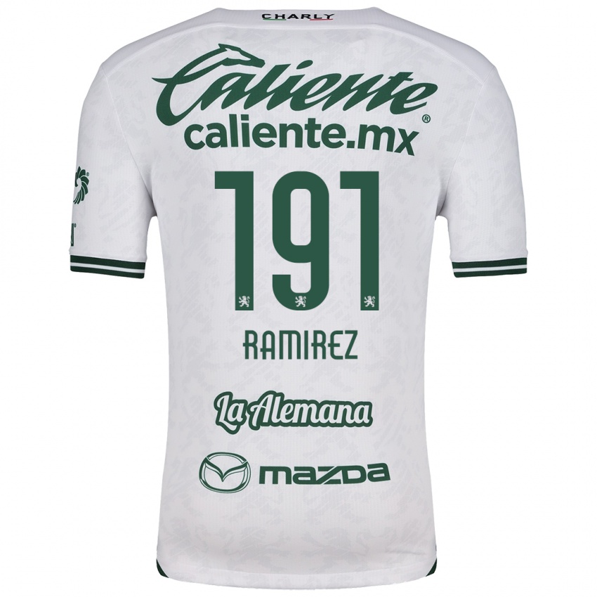 Niño Camiseta Ian Ramírez #191 Blanco Verde 2ª Equipación 2024/25 La Camisa