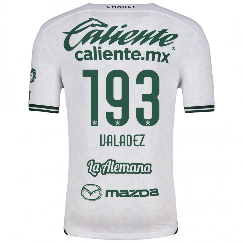 Niño Camiseta Luis Valadez #193 Blanco Verde 2ª Equipación 2024/25 La Camisa