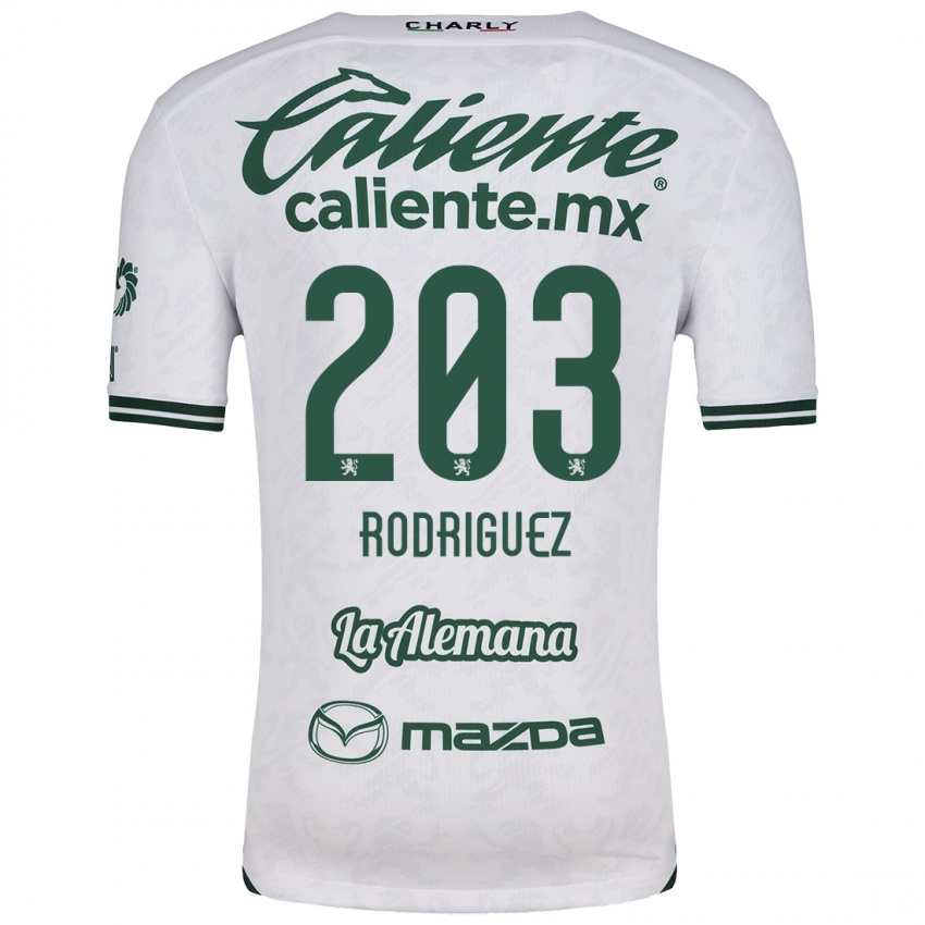 Niño Camiseta César Rodríguez #203 Blanco Verde 2ª Equipación 2024/25 La Camisa