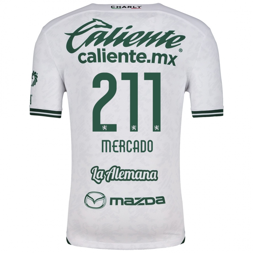 Niño Camiseta Diego Mercado #211 Blanco Verde 2ª Equipación 2024/25 La Camisa