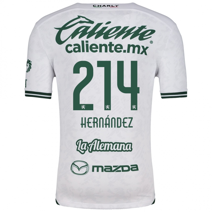 Niño Camiseta Iván Hernández #214 Blanco Verde 2ª Equipación 2024/25 La Camisa