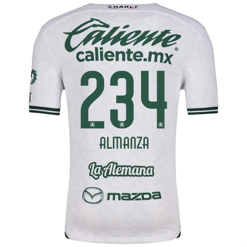 Niño Camiseta Román Almanza #234 Blanco Verde 2ª Equipación 2024/25 La Camisa