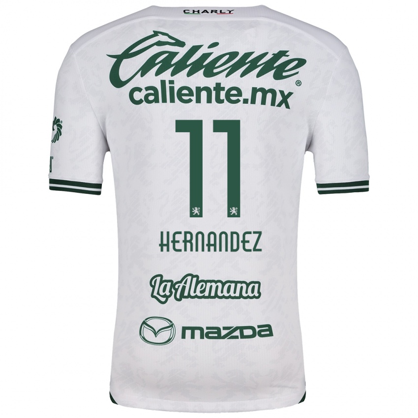 Niño Camiseta Elías Hernández #11 Blanco Verde 2ª Equipación 2024/25 La Camisa