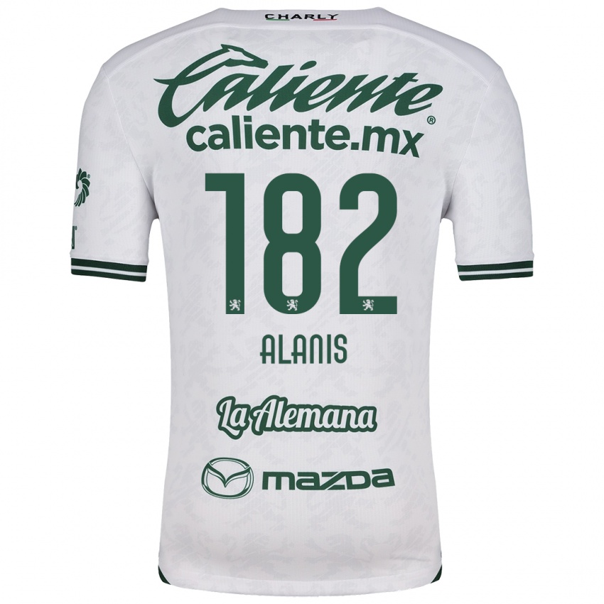 Niño Camiseta Alejandro Alanís #182 Blanco Verde 2ª Equipación 2024/25 La Camisa