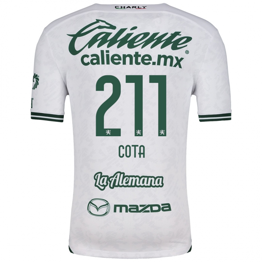 Niño Camiseta Luis Cota #211 Blanco Verde 2ª Equipación 2024/25 La Camisa