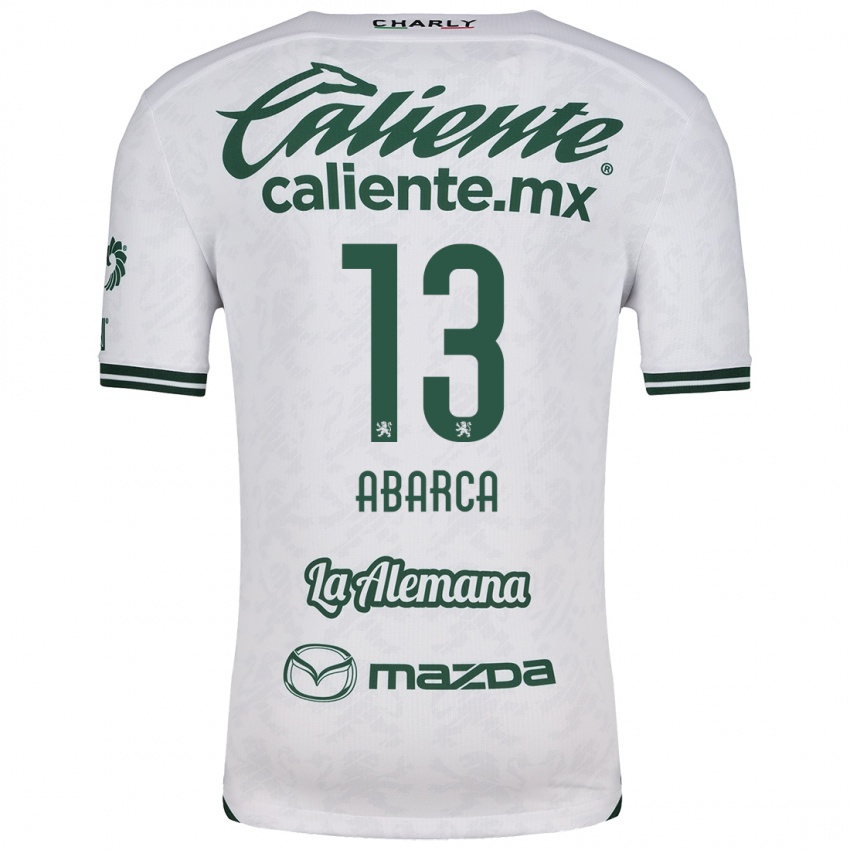 Niño Camiseta Vidalia Abarca #13 Blanco Verde 2ª Equipación 2024/25 La Camisa