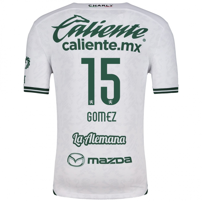 Niño Camiseta Paulina Gómez #15 Blanco Verde 2ª Equipación 2024/25 La Camisa