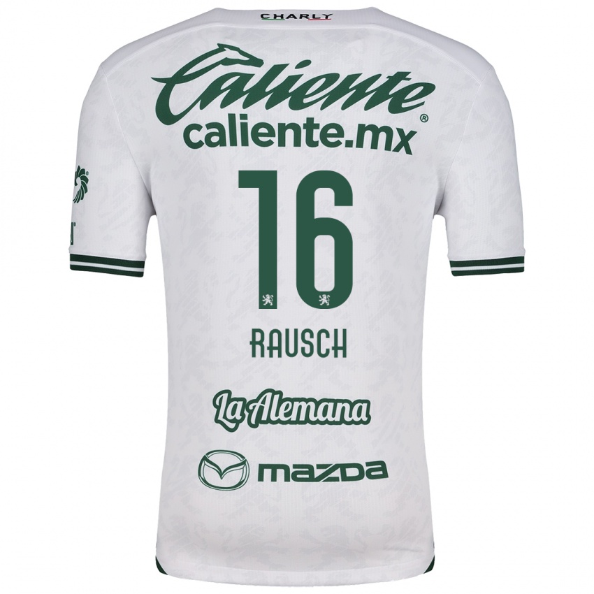 Niño Camiseta Mayalu Rausch #16 Blanco Verde 2ª Equipación 2024/25 La Camisa