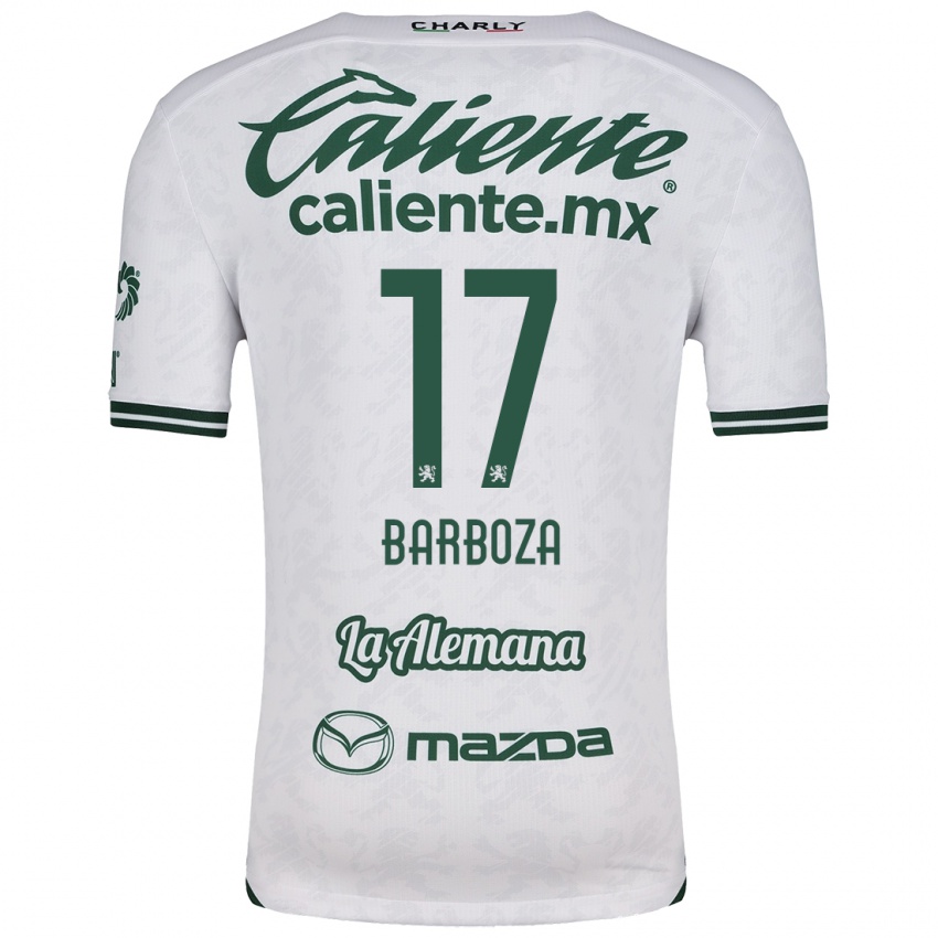 Niño Camiseta Marypaz Barboza #17 Blanco Verde 2ª Equipación 2024/25 La Camisa