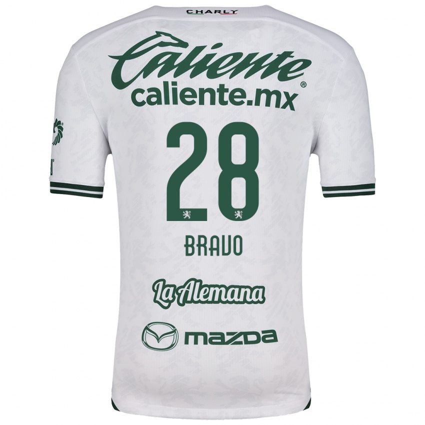 Niño Camiseta Ruth Bravo #28 Blanco Verde 2ª Equipación 2024/25 La Camisa