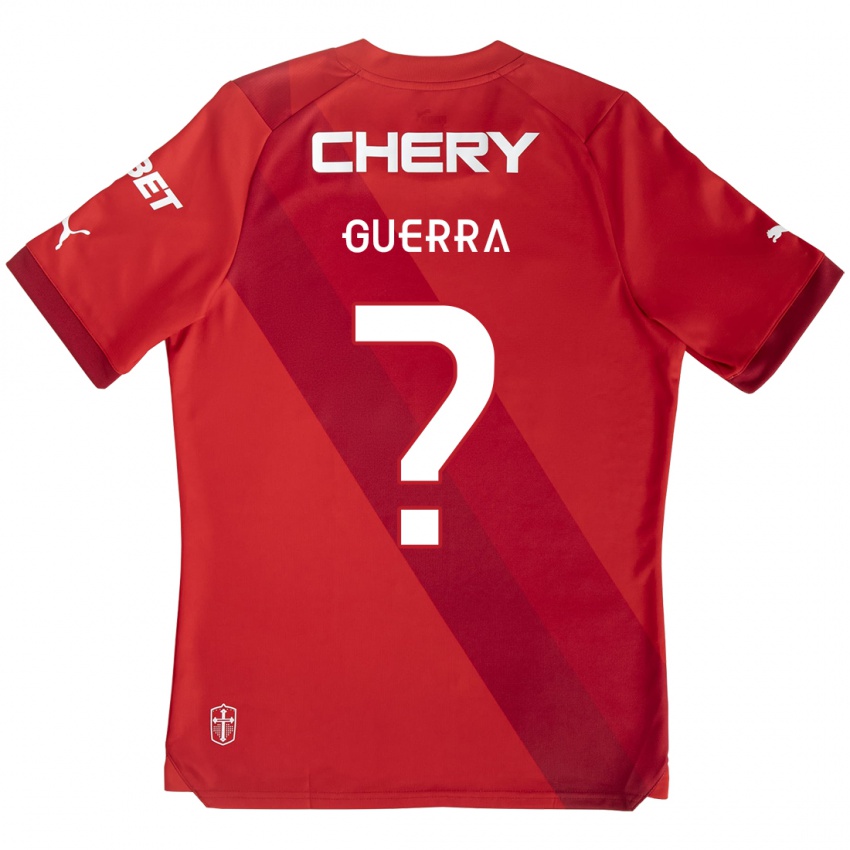 Niño Camiseta Mateo Guerra #0 Rojo Blanco 2ª Equipación 2024/25 La Camisa