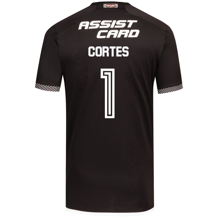 Niño Camiseta Brayan Cortés #1 Blanco Negro 2ª Equipación 2024/25 La Camisa