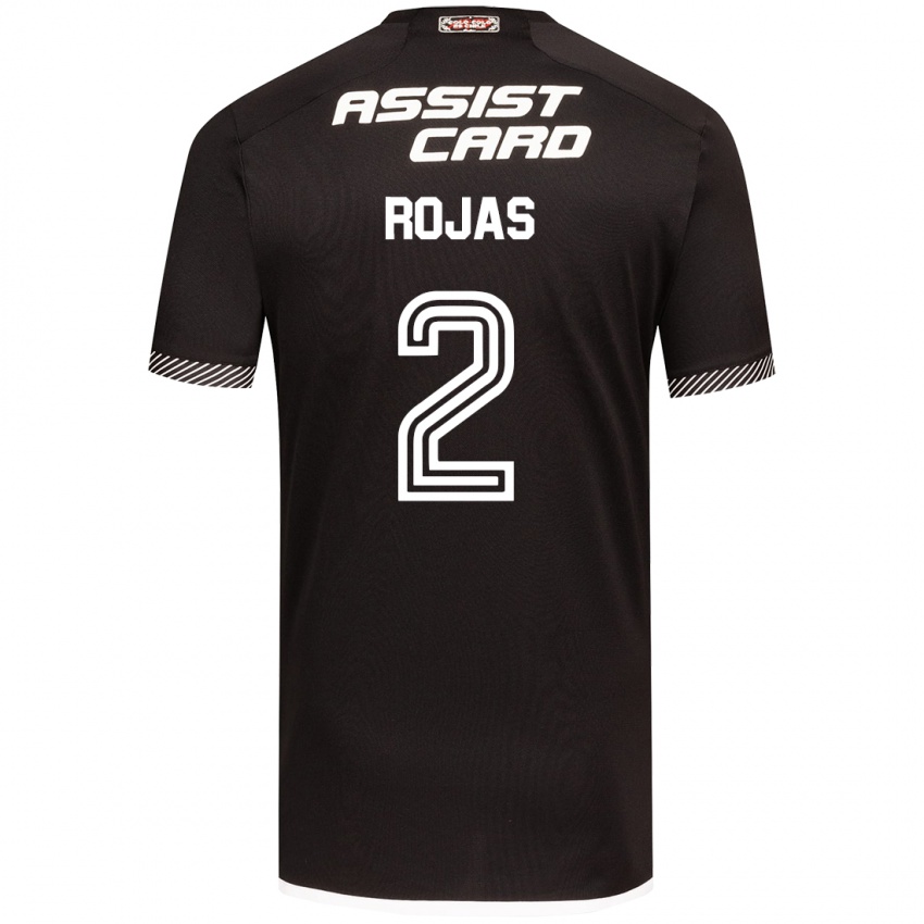 Niño Camiseta Jeyson Rojas #2 Blanco Negro 2ª Equipación 2024/25 La Camisa