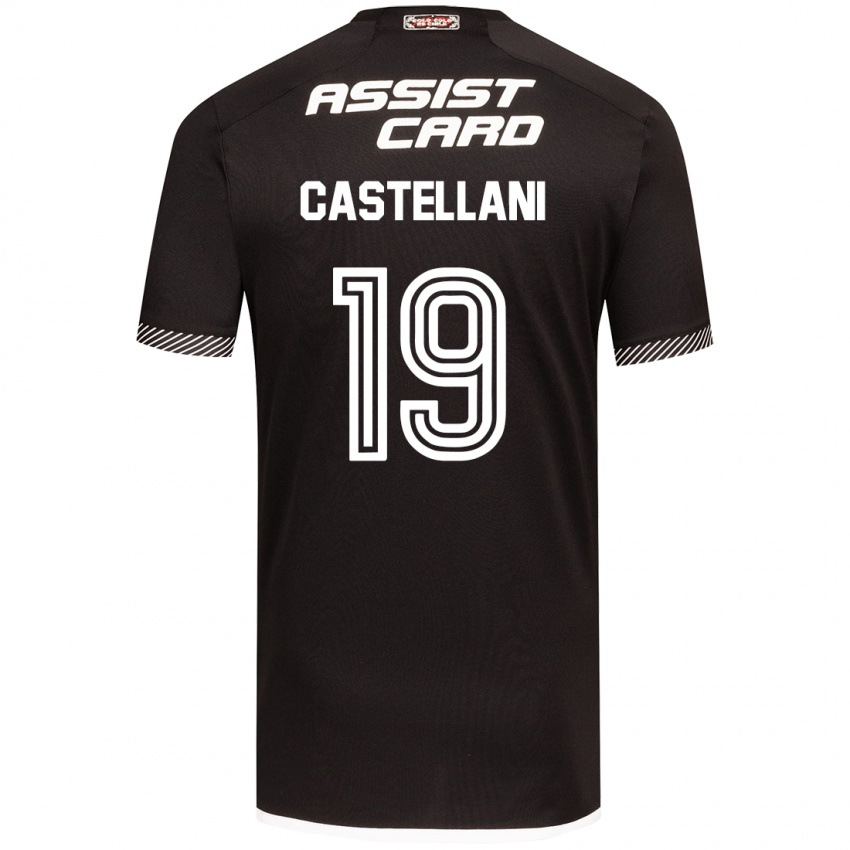 Niño Camiseta Gonzalo Castellani #19 Blanco Negro 2ª Equipación 2024/25 La Camisa