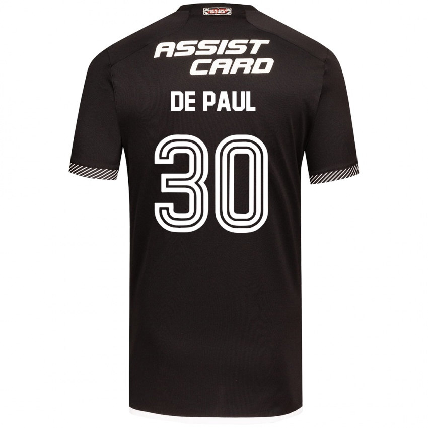 Niño Camiseta Fernando De Paul #30 Blanco Negro 2ª Equipación 2024/25 La Camisa