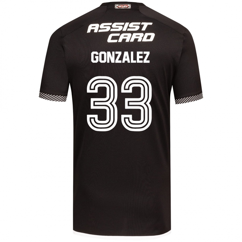 Niño Camiseta Ramiro González #33 Blanco Negro 2ª Equipación 2024/25 La Camisa