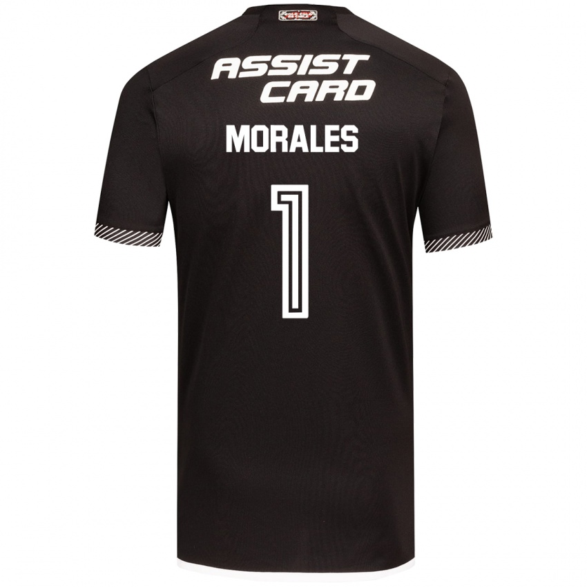 Niño Camiseta Benjamin Morales #1 Blanco Negro 2ª Equipación 2024/25 La Camisa