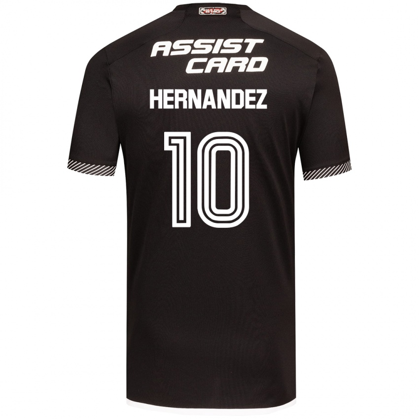 Niño Camiseta Leandro Hernández #10 Blanco Negro 2ª Equipación 2024/25 La Camisa