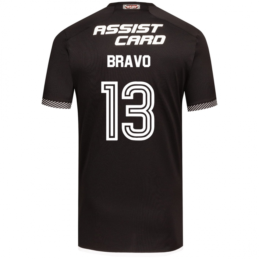 Niño Camiseta Santiago Bravo #13 Blanco Negro 2ª Equipación 2024/25 La Camisa