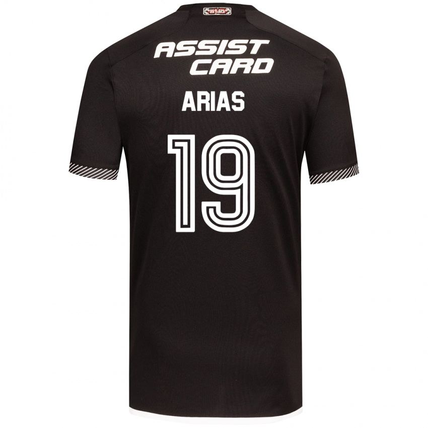 Niño Camiseta Bastián Arias #19 Blanco Negro 2ª Equipación 2024/25 La Camisa