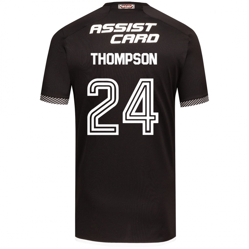 Niño Camiseta Jordhy Thompson #24 Blanco Negro 2ª Equipación 2024/25 La Camisa