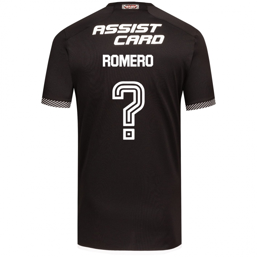 Niño Camiseta Enzo Romero #0 Blanco Negro 2ª Equipación 2024/25 La Camisa