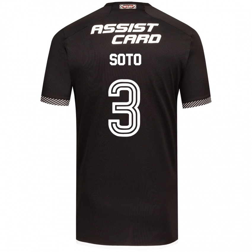 Niño Camiseta Rocío Soto #3 Blanco Negro 2ª Equipación 2024/25 La Camisa