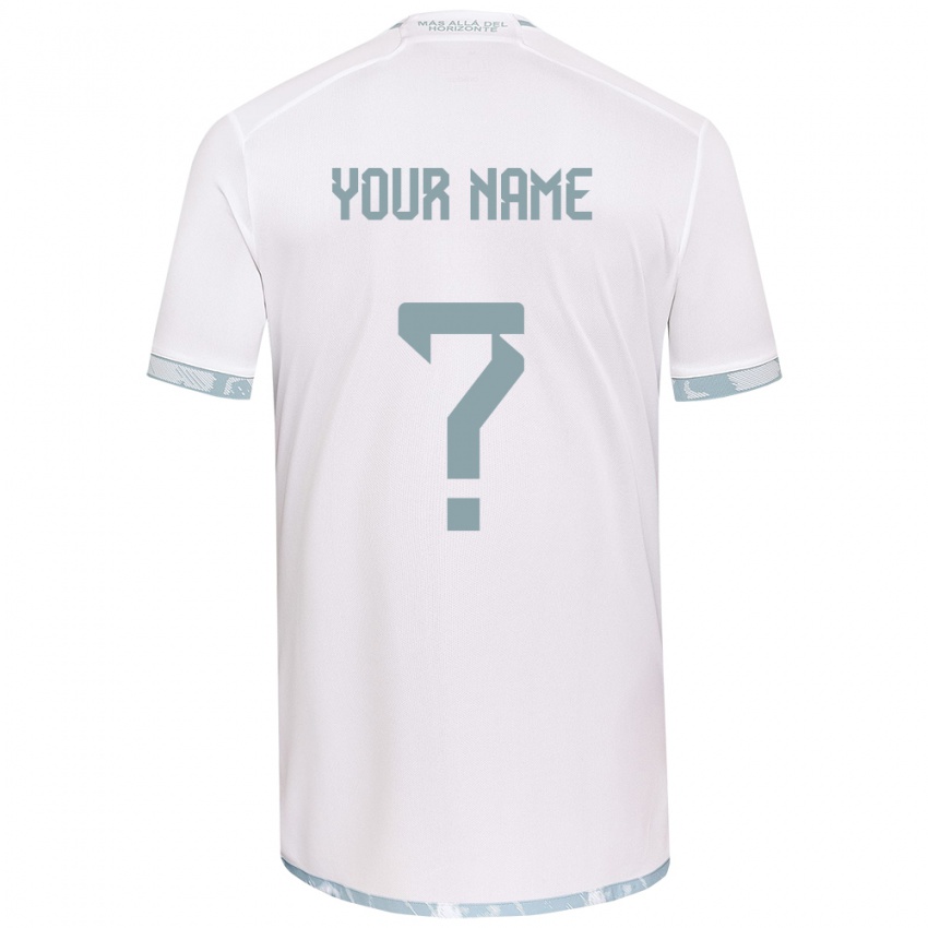 Niño Camiseta Ihren Namen #0 Gris Blanco 2ª Equipación 2024/25 La Camisa