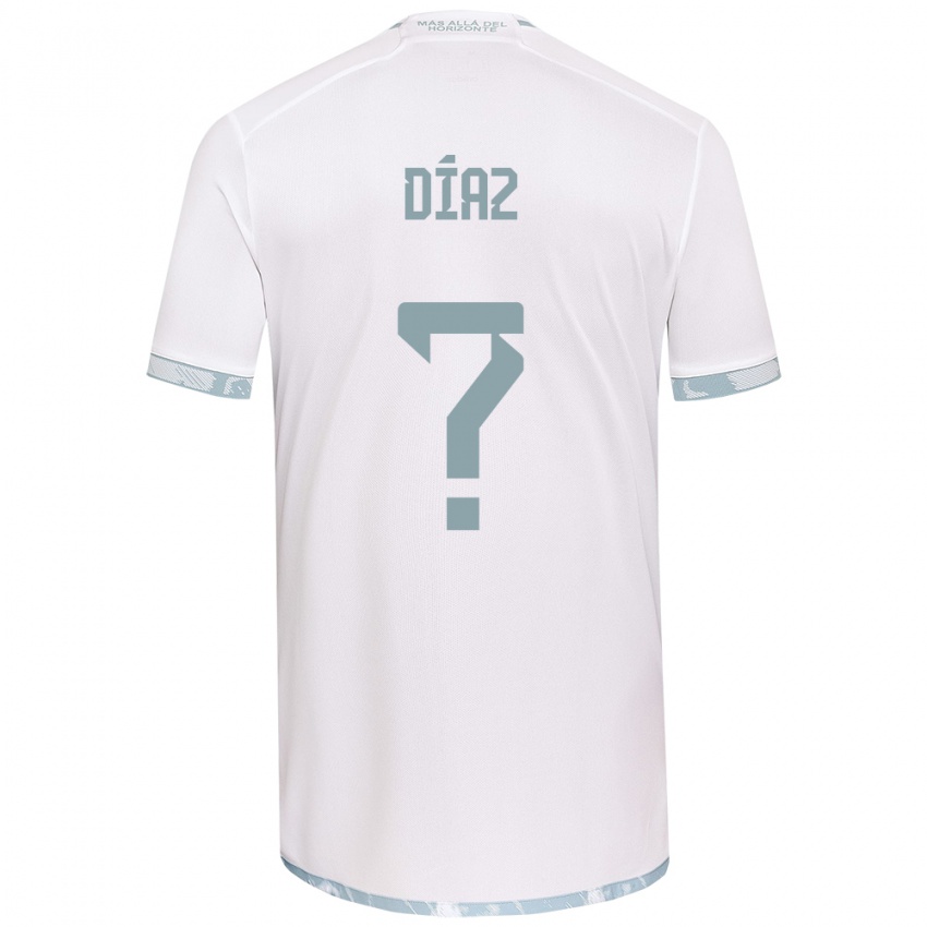 Niño Camiseta Antonio Díaz #0 Gris Blanco 2ª Equipación 2024/25 La Camisa