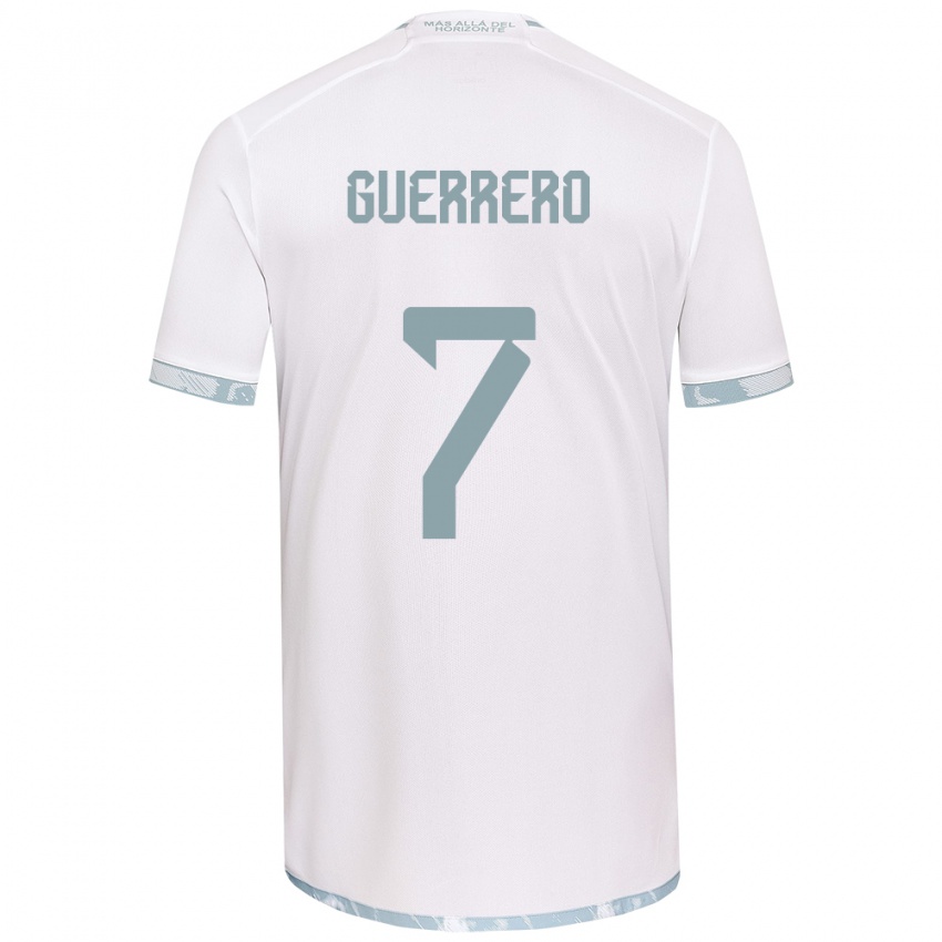 Niño Camiseta Maximiliano Guerrero #7 Gris Blanco 2ª Equipación 2024/25 La Camisa