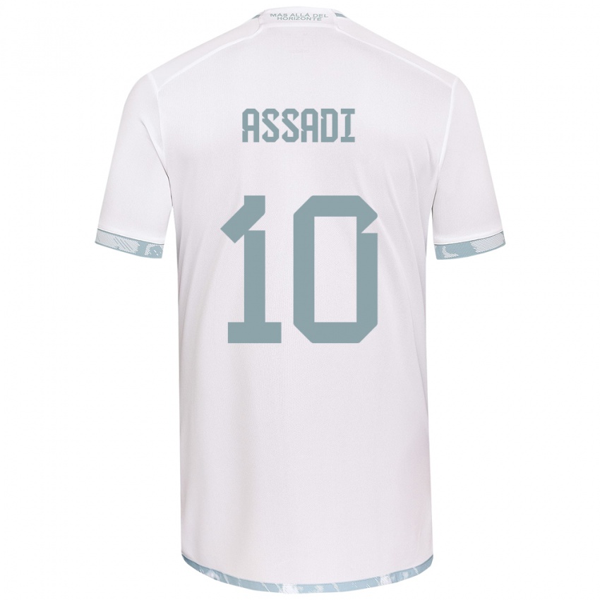 Niño Camiseta Lucas Assadi #10 Gris Blanco 2ª Equipación 2024/25 La Camisa