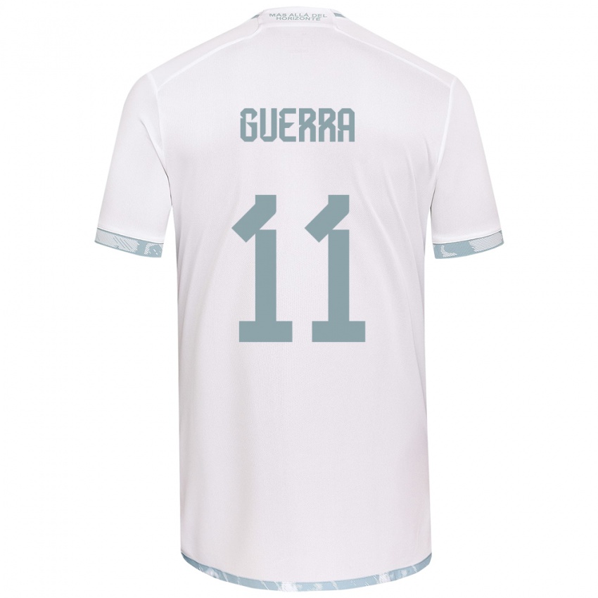 Niño Camiseta Nicolás Guerra #11 Gris Blanco 2ª Equipación 2024/25 La Camisa