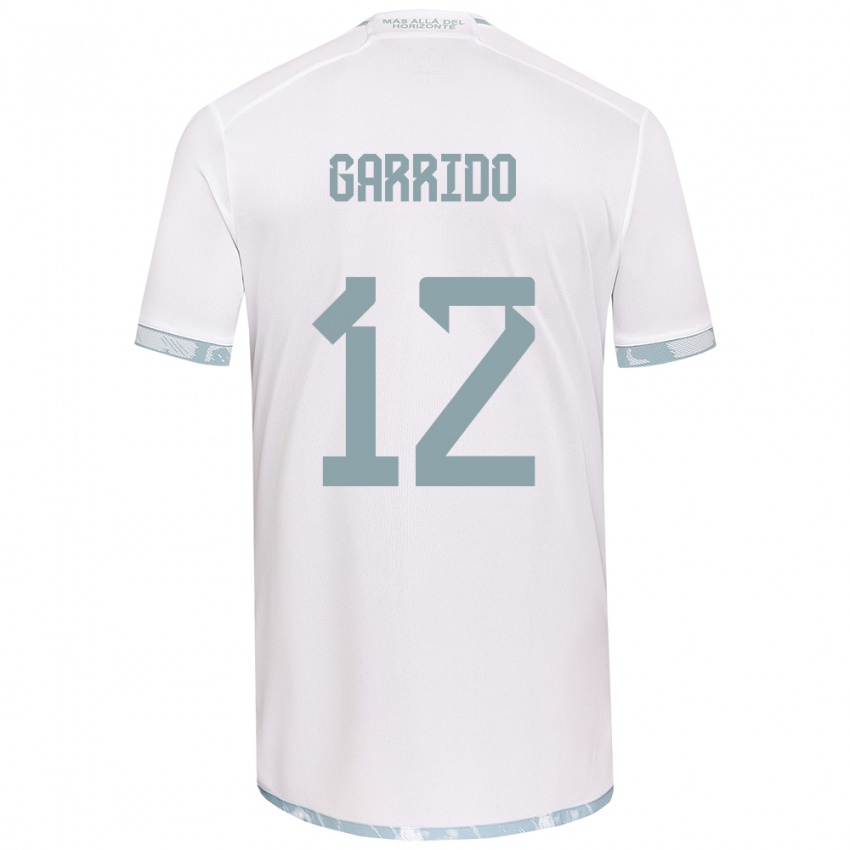 Niño Camiseta Pedro Garrido #12 Gris Blanco 2ª Equipación 2024/25 La Camisa