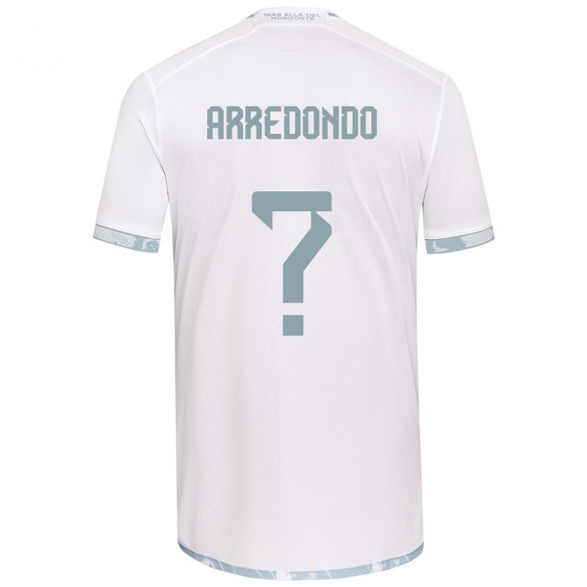 Niño Camiseta Milovan Arredondo #0 Gris Blanco 2ª Equipación 2024/25 La Camisa